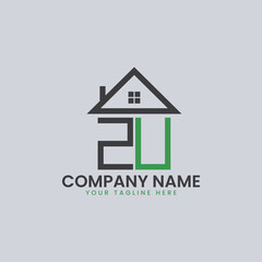 Modern Real Estate Alphabet Logo House Icons