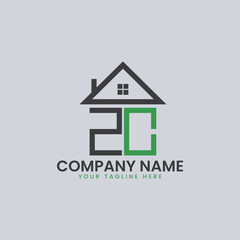 Modern Real Estate Alphabet Logo House Icons