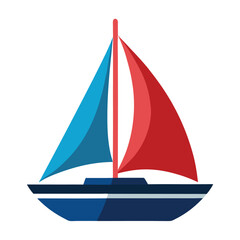 Sailboat icon isolated on white background