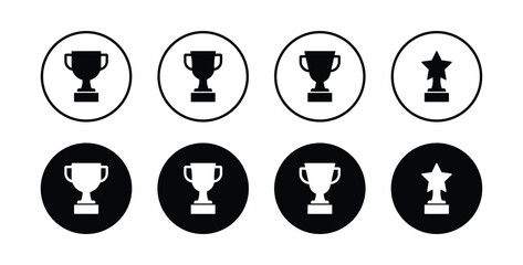 Trophy icon set vector illustration. for web, ui, and mobile apps