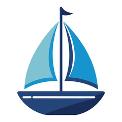 Sailboat icon isolated on white background