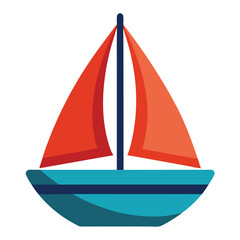 Sailboat icon isolated on white background