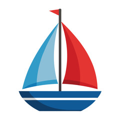 Sailboat icon isolated on white background