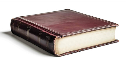 Obraz premium Red book on isolated white background