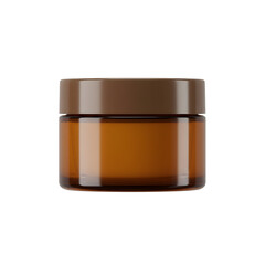 Amber jar with cap minimalistic design