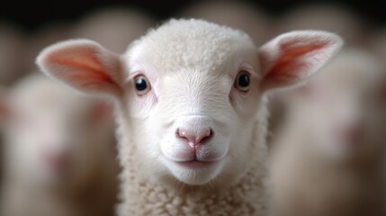 Fototapeta premium Close-up of a sweet lamb
