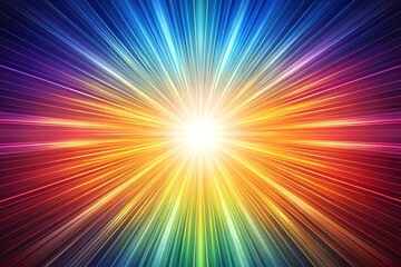 Fototapeta premium Colorful energy burst vibrant abstract light explosion background