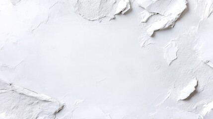 Textured white plaster, paint, or clay surface with a border of rough, uneven edges