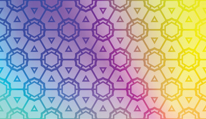 Design pattern with abstract modern ornament. Triangles style. Vector illustration. Gradient color