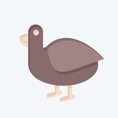 Icon Hawaii State Bird. related to Hawaii symbol. flat style. design editable