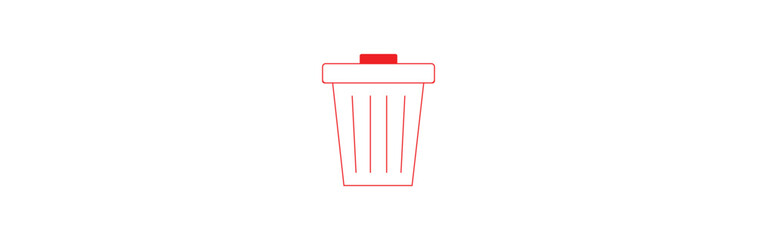 Trash Can Vector Line Icon Design.  Recycling line icon. trash can icon vector design symbol