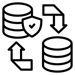 Data Backup Icon Element For Design