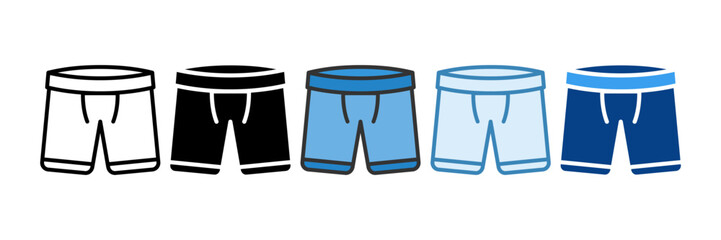 Underpants Icon Set Multiple Style Collection
