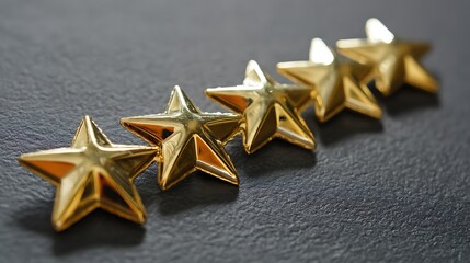 Five shining stars aligned for exceptional reviews and performance  
