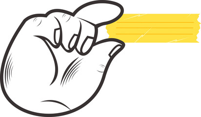 Doodle Hand Gesture Illustration