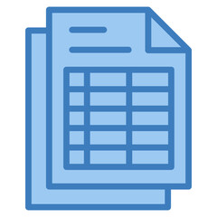 Spreadsheet Icon Element For Design