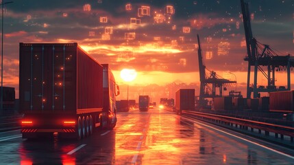 Integrated third party logistics concept representing modern transportation, supply chain efficiency, and delivery management
