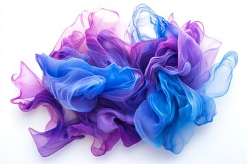 Abstract textile swirl in vibrant color gradients.