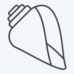 Icon Sheel. related to Hawaii symbol. line style. design editable