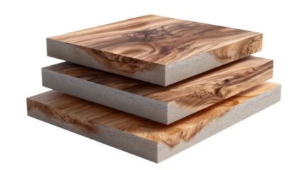 Stack of Timber: A stack of meticulously crafted timber blocks, showcasing natural wood grain and the elegance of raw carpentry. Ideal for architectural and design projects.