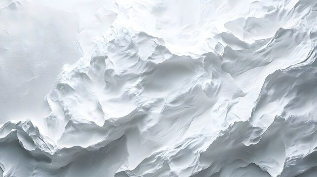 Dynamic textured white landscape abstract art horizontal pure white background minimalist environment