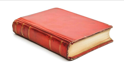 Red book on isolated white background