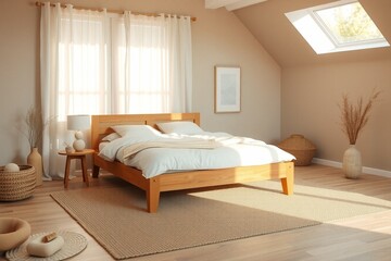 minimal scandinavian bedroom interior design scheme with natural material decorative element bedroom daylight house beautiful design and decor