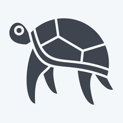 Icon Turtle. related to Hawaii symbol. glyph style. design editable