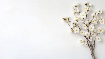 Delicate white blossoms on a light background (2)
