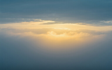 Beautiful cloud background and natural feel when there is a touch of sunlight breaking through the clouds