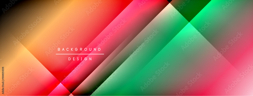 Poster Abstract gradient background. Diagonal lines create dynamic visual effect. Vivid colors blend smoothly, offering modern aesthetic.