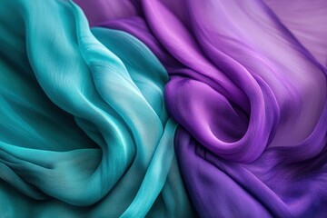 Obraz premium Close-up view of flowing, vibrant fabrics.