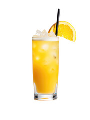 fresh orange juice on transparent background