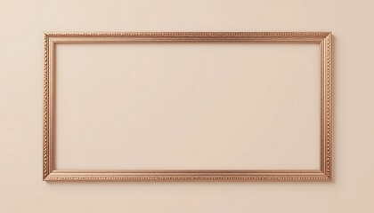 Simple Wooden Frame on Textured Wall, Perfect for Mockups & Design

