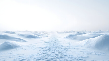 Obraz premium Serene winter landscape arctic region photo snowy terrain wide angle tranquil atmosphere