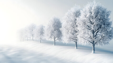 Obraz premium Winter wonderland scene snowy landscape nature photography calm environment serene viewpoint