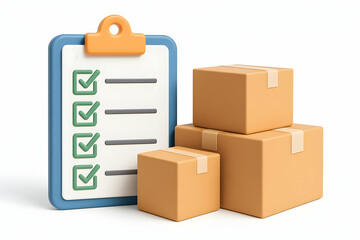 Checklist and boxes for efficient delivery.