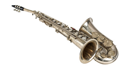 Fototapeta premium saxophone on white background