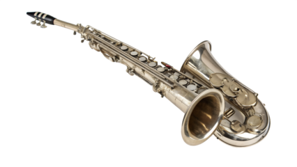 saxophone on white background