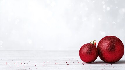 Festive Christmas Decoration on White Background