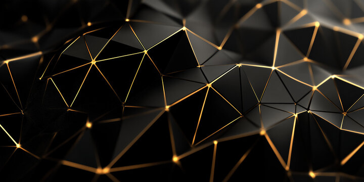 Geometria Lussuosa in Nero e Oro