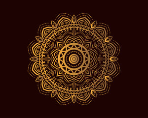 Boho Ornamental Mandala | Intricate Floral Symmetric Vector Design for Meditation & Decor	
