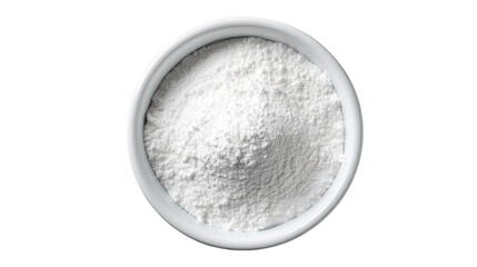 A bowl full of baking soda isolated, transparent background