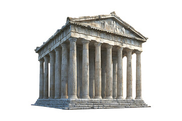 Obraz premium Ancient greek temple isolated on transparent background 