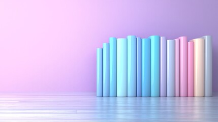 Obraz premium Pastel-colored books on a surface