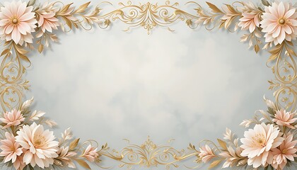 Elegant Floral Gold Frame Background
Perfect for Invitations, Cards & Design
