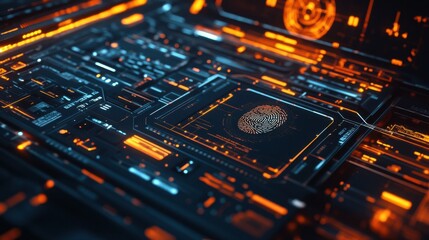 Digital Security Interface with Fingerprint