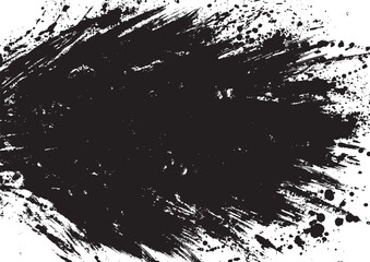 激しいタッチで左から右へ墨を塗った白い背景