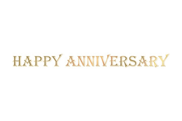 よく目立つ、Happy Anniversary（記念日おめでとう）のロゴマーク
