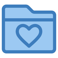 Folder Heart Icon Element For Design